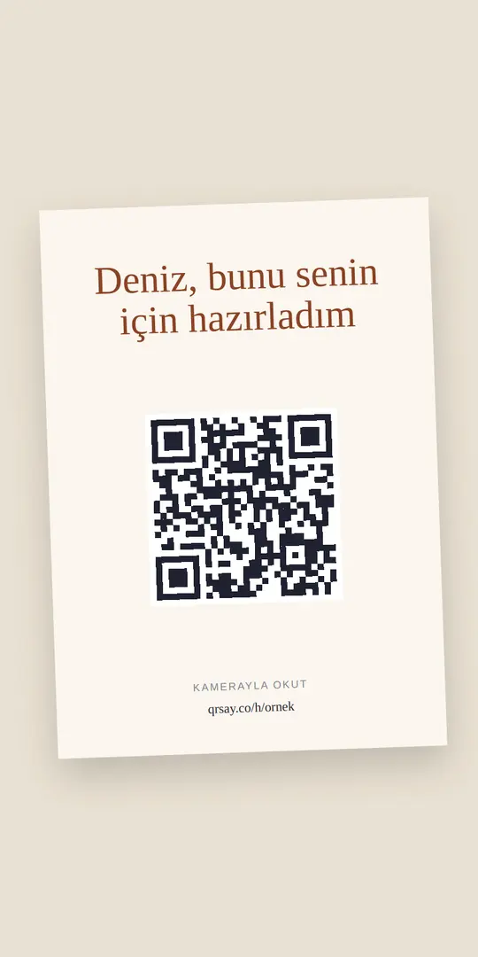 A6 QR kartı